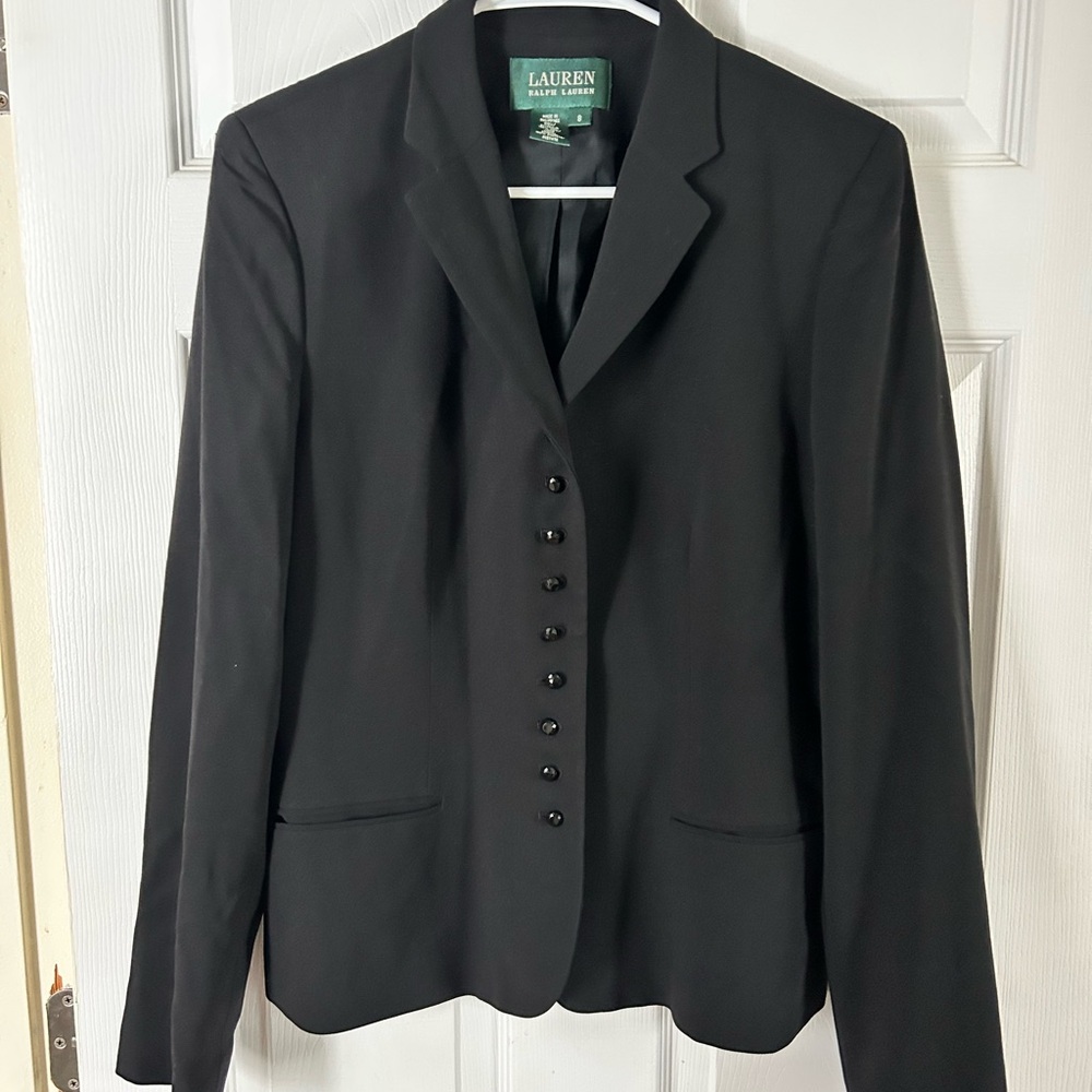 Ralph Lauren Women’s Black Wool Blazer size 8